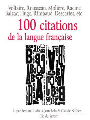 cover image of Cent citations de la langue française